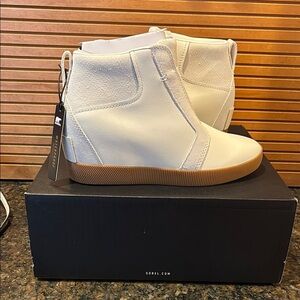 New Sorel Out N About Pull On Wedge Sea Salt Waterproof Boots Sneakers 8